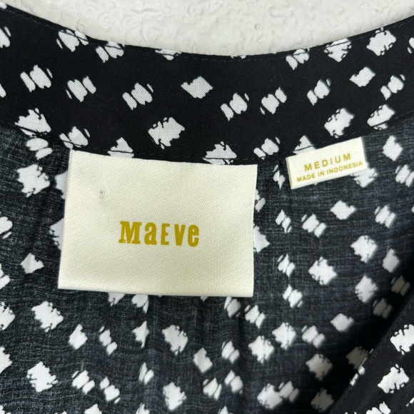 Anthropologie Maeve Lila Ruffle Tiered Flowy Button Down Tunic Shirt Medium - Picture 6 of 13